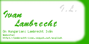ivan lambrecht business card
