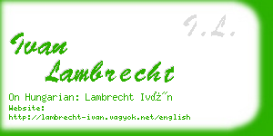 ivan lambrecht business card